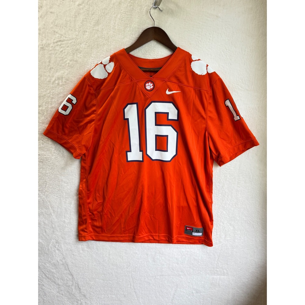 Nike Clemson Tigers #16 Orange Football Jersey Men's XL NCAA Team Issued